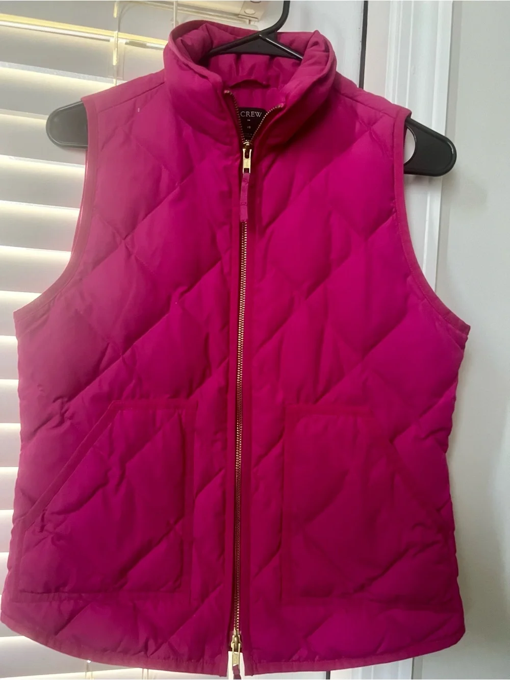 J. Crew Girls' Quilted Hot Pink Puffer Vest